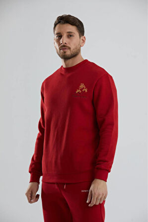 Baskılı Relax Fit Bisiklet Yaka Unisex Sweatshirt