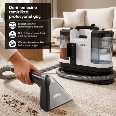 Koltuk Halı Yıkama Makine 500W Güç Xl Su Haznesi 1.5MT Hortum SCC-7605