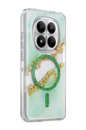 Onegif Xiaomi Redmi Note 15 Pro 4G Lotus Simli Magsafe Kapak - Yeşil
