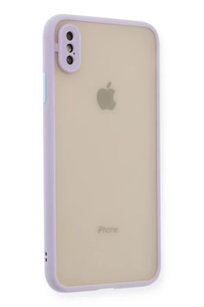 Apple iPhone XS Max Kılıf Montreal Silikon Kapak - Mor
