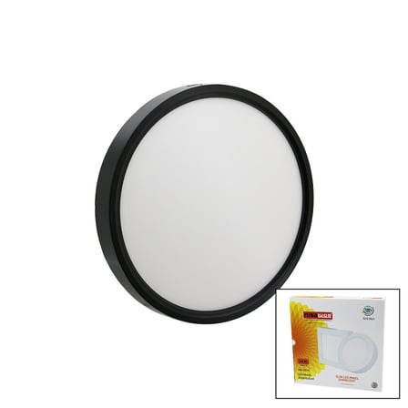 Nisaluce EPL-24SÜ/S 24W Siyah Metal Kasa Sıva Üstü Yuvarlak Led Slim Panel 1680LM BEYAZ=6500K 30.000 Saat Ömür