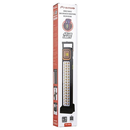 Premio PR-3838 2 Watt Cob Ledli + 48 Ledli Solar Şarjlı Işıldak