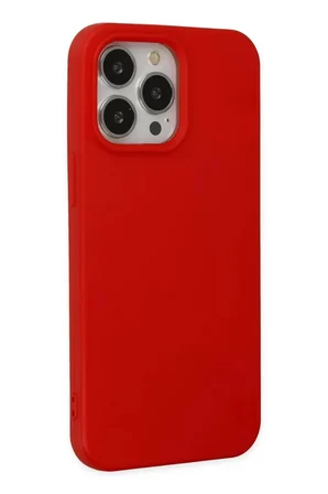 Apple Uyumlu iPhone 14 Pro Max Kılıf Nano içi Kadife Silikon - Kırmızı
