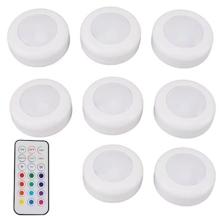 PM-27186 Led Mobilya Merdiven Pilli Aydınlatma 3M Yapışkanlı Kumandalı RGB + 4000K (8’li Paket)