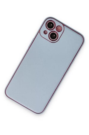 Apple iPhone 14 Plus Kılıf Coco Deri Silikon Kapak - Sky Blue
