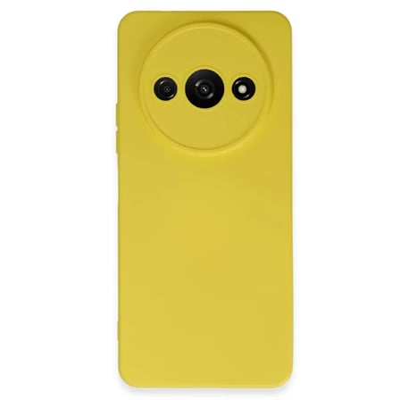 Xiaomi Uyumlu Redmi A3 4G Kılıf Nano içi Kadife Silikon - Sarı