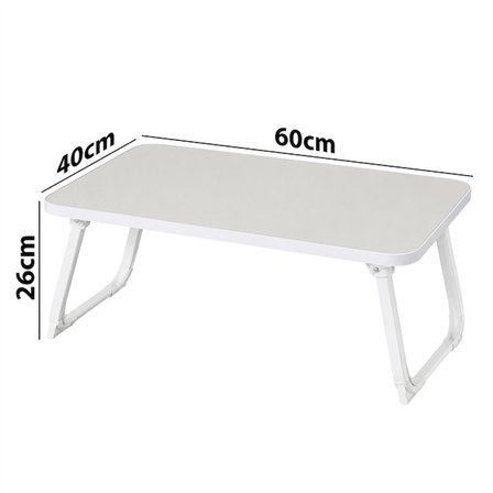 SN-29691 Katlanabilir Laptop Masası ve Yatak Koltuk Üzeri Tepsisi Beyaz 60x40cm