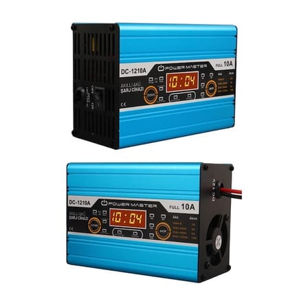 PM-1210A 12 Volt Max 10 Amper LCD Ekranlı Akıllı Akü Şarj Cihazı