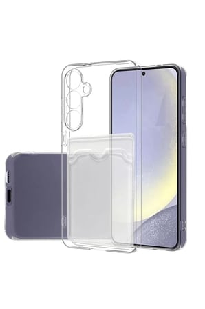 Samsung Uyumlu Galaxy S24 FE Kılıf Kart Şeffaf Silikon - Şeffaf