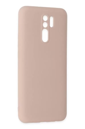 Xiaomi Redmi 9 Kılıf Nano içi Kadife Silikon - Pudra