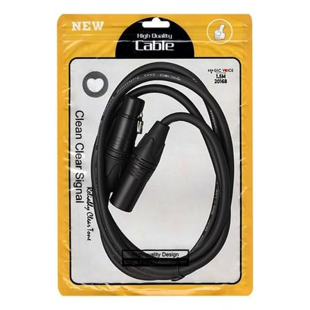 MagicVoice LD381 1.5 Metre Canon XLR Dişi - Canon XLR Erkek Stereo Plastik Jak Mikrofon Ses Kablosu