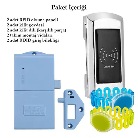 PM-26727 125Khz RFID Dijital Çekmece Dolap Kilidi (2’li Paket)