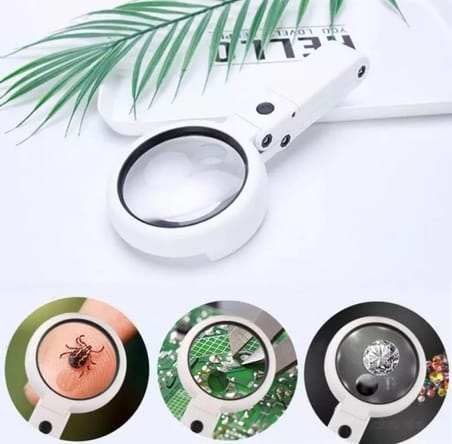 Usb Şarj Edilebilir Katlanabilir 3.510x Büyüteç 8 Ledli Masa Ve Eliçin Taşınabilir Büyüteç Fs90rc
