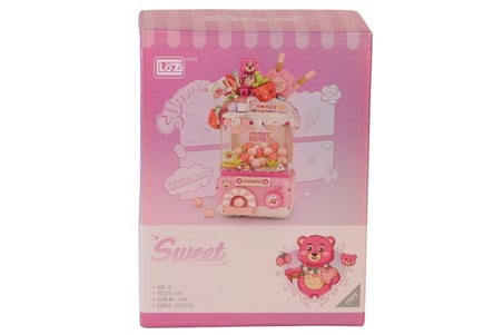 LZ1680 LOZ Sevimli Gashapon Makineleri PEMBE BLOCK OYUNCAK 428 PARÇA