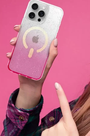 Apple iPhone 16 Pummel Shiny Magsafe Kapak - Gold