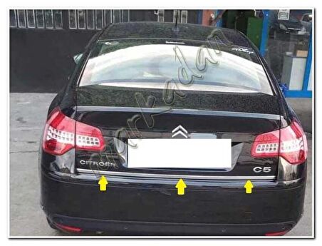 DB Chrome Citroen C5 Krom Bagaj Alt Çıta 2008 Sonrası P.Çelik