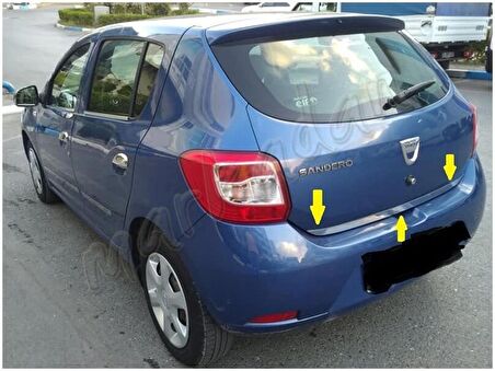 DB Chrome Dacia Sandero Krom Bagaj Alt Çıta 2012 Sonrası P.Çelik