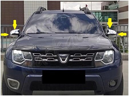 DB Chrome Dacia Duster Krom Ayna Kapağı 2012-2017 2 Parça Abs Krom