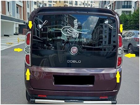 DB Chrome Fiat Doblo Stop Çerçevesi 2010-2014 2 Parça Abs Krom