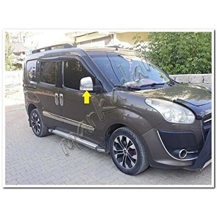 DB Chrome Fiat Doblo Krom Ayna Kapağı 2010 Sonrası 2 Parça P.Çelik