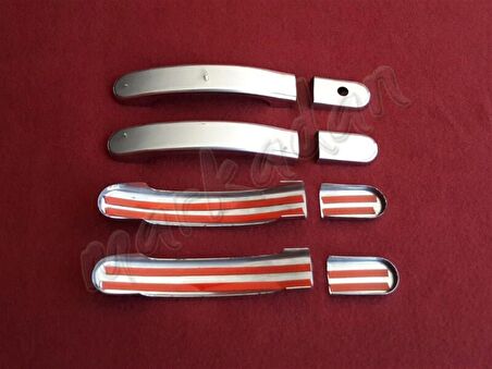 DB Chrome Ford Fusion Kapı Kolu Nikelajı 2002-2012 4 Kapı P.Çelik