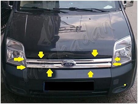 DB Chrome Ford Connect Ön Panjur Nikelajı 2006-2009 1 Parça P.Çelik