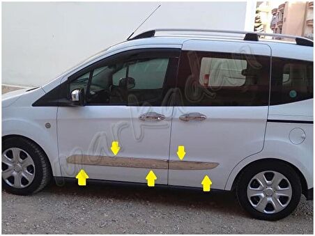 DB Chrome Ford Tourneo Courier Krom Yan Kapı Çıtası 2014 Sonrası 4 Parça P.Çelik