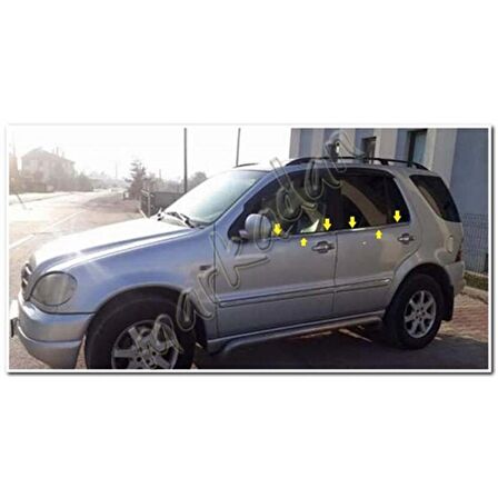 DB Chrome Mercedes ML Klasse W163 Cam Çıtası Nikelajı 1998-2005 6 Parça P.Çelik