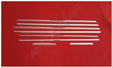 DB Chrome Mercedes Viano W639 Kısa Şasi Cam Çıtası Nikelajı 2004-2014 8 Parça P.Çelik