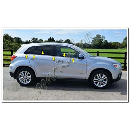 DB Chrome Mitsubishi ASX Cam Çıtası Nikelajı 2011 Sonrası 6 Parça P.Çelik