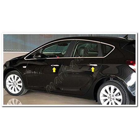 DB Chrome Opel Astra H HB Kapı Kolu Nikelajı 2004-2013 4 Kapı P.Çelik