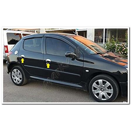 DB Chrome Peugeot 206 Kapı Kolu Nikelajı 1998-2012 4 Kapı P.Çelik