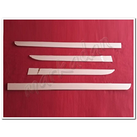 DB Chrome Renault Megane 2 Sedan Krom Yan Kapı Çıtası 2004-2010 4 Parça P.Çelik