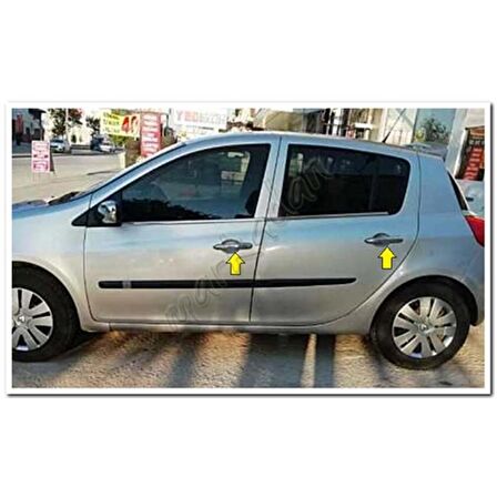 DB Chrome Renault Clio 3 HB Kapı Kolu Nikelajı 2006-2011 4 Kapı P.Çelik