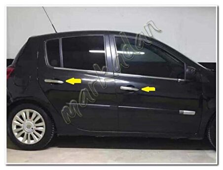 DB Chrome Renault Clio 3 HB Kapı Kolu Nikelajı 2006-2011 4 Kapı P.Çelik