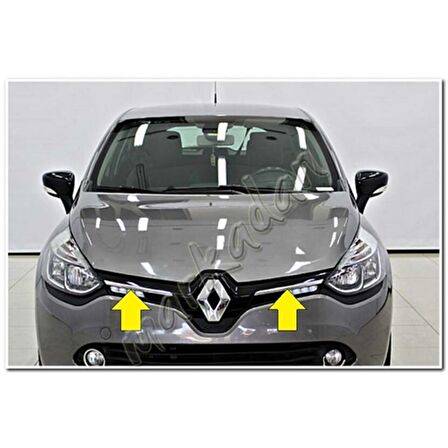 DB Chrome Renault Clio 4 Ön Panjur Nikelajı 2012-2017 2 Parça P.Çelik