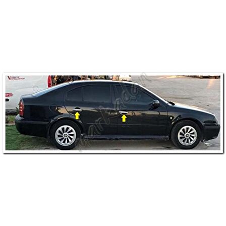 DB Chrome Skoda Octavia Kapı Kolu Nikelajı 2004-2008 4 Kapı P.Çelik