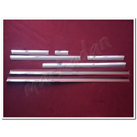 DB Chrome VW T5 Transporter Uzun Şasi Çift Sürgülü Krom Yan Kapı Çıtası 2003-2014 7 Parça P.Çelik