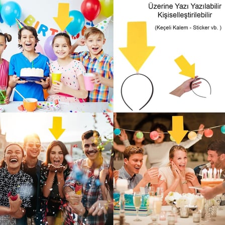ErturkStore Ok Taç Parti Süsleri Sarı Doğum Günü