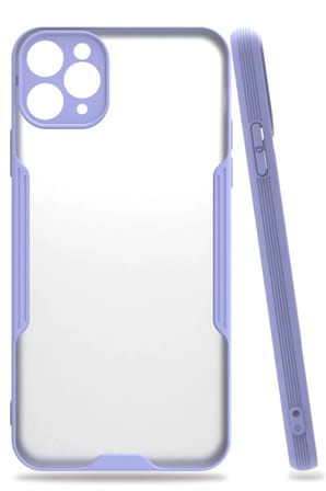 Apple Uyumlu iPhone 11 Pro Max Kılıf Platin Silikon - Lila