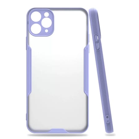 Apple Uyumlu iPhone 11 Pro Max Kılıf Platin Silikon - Lila