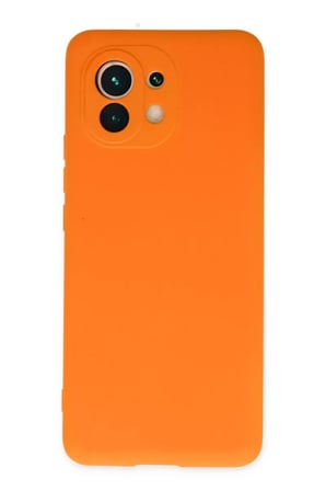 Xiaomi Mi 11 Kılıf Nano içi Kadife Silikon - Turuncu