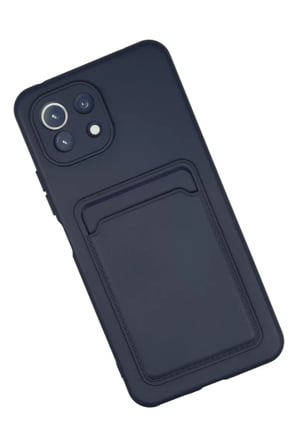 Xiaomi Mi 11 Kılıf Kelvin Kartvizitli Silikon - Lacivert