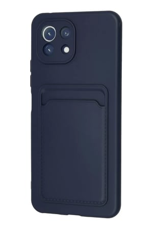 Xiaomi Mi 11 Kılıf Kelvin Kartvizitli Silikon - Lacivert