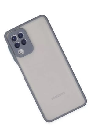Samsung Galaxy A22 Kılıf Montreal Silikon Kapak - Gri