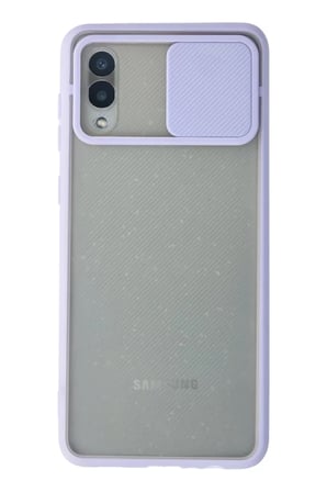 Samsung Galaxy A02 Kılıf Palm Buzlu Kamera Sürgülü Silikon - Lila