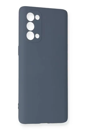 Oppo Reno 5 Pro Kılıf Nano içi Kadife Silikon - Gri