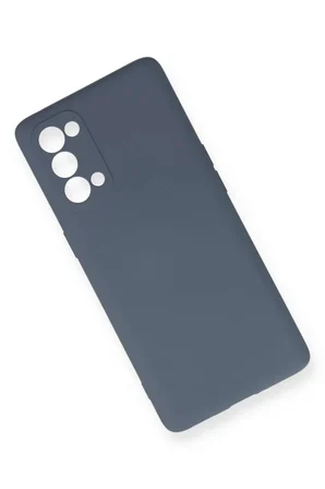 Oppo Reno 5 Pro Kılıf Nano içi Kadife Silikon - Gri