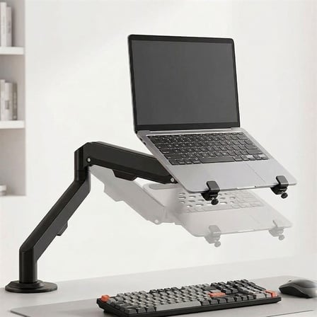PM-27096 Profesyonel Amortisörlü 2’si 1 Arada Laptop ve Monitör Standı