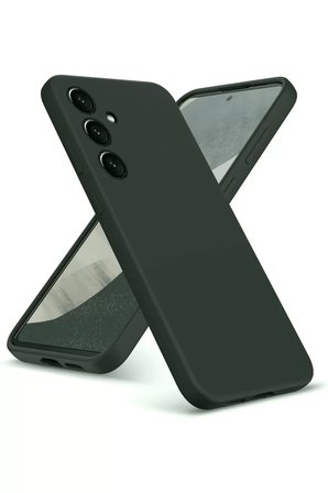 Samsung Galaxy A36 Kılıf Nano içi Kadife Silikon - Koyu Yeşil